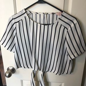 Black and white crop top